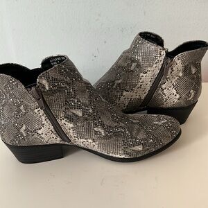 Snake Skin Ankle Boots